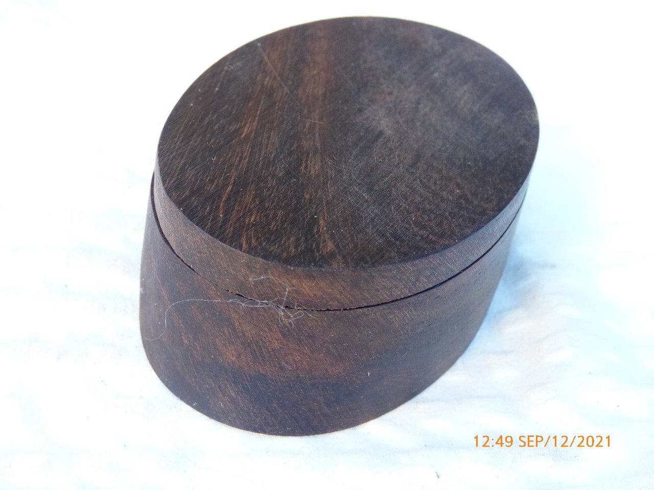 Rosewood Oval Box carved