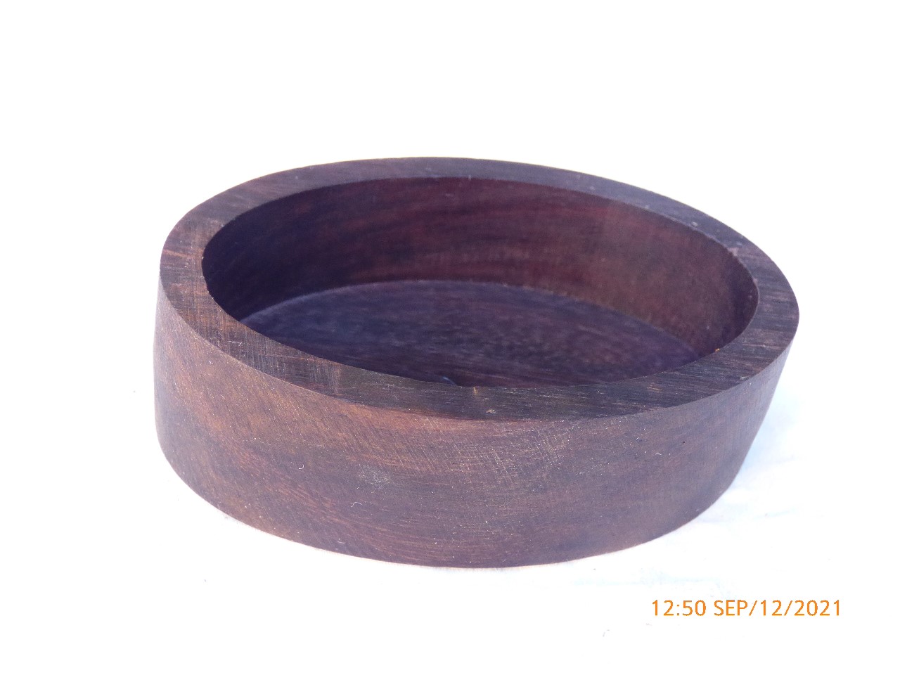 Rosewood Oval Box carved