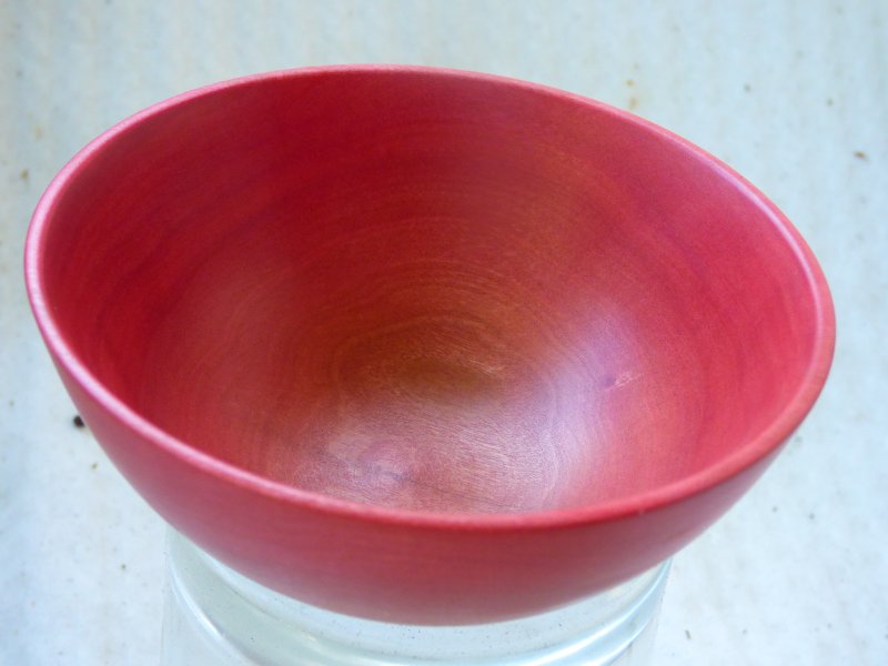 Pink Ivory Bowl Wood Turned - Click Image to Close