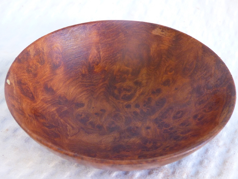 Redwood Burl Plate wood turned (small)