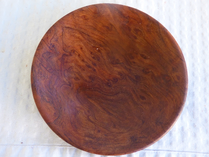 Redwood Burl Plate Wood Turned - Click Image to Close