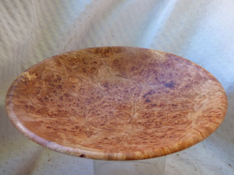 Maple Burl Plate Wood Turned